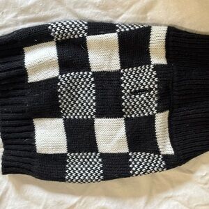 Black and White Checkered small dog sweater
